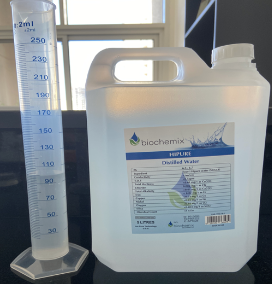 Distilled water measurement