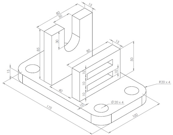 Figure 5 - Part in isometric perspective